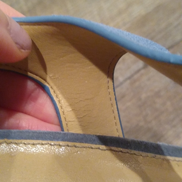 Michael Michael Kors Berkeley Sandal Suede Size 7.5 Blue - Picture 10 of 16